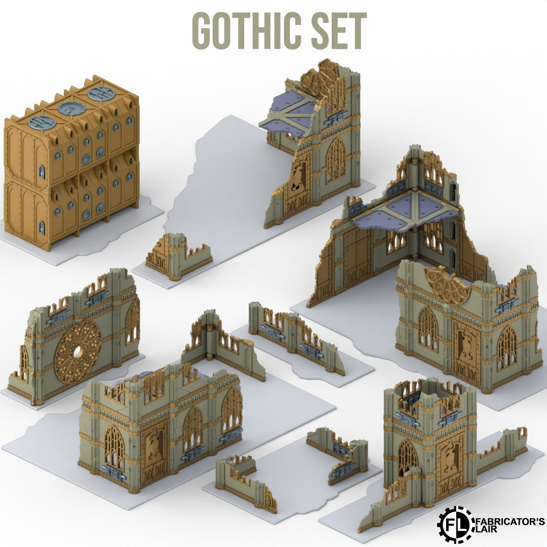 Set de Décors Gothiques Pliables - Table Complète Optimisée pour 40K 11e Edition