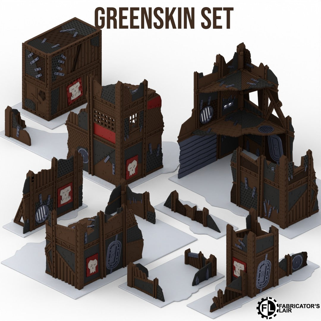 Set de Décors Greenskin Pliables - Table Complète Optimisée pour 40K 11e Edition
