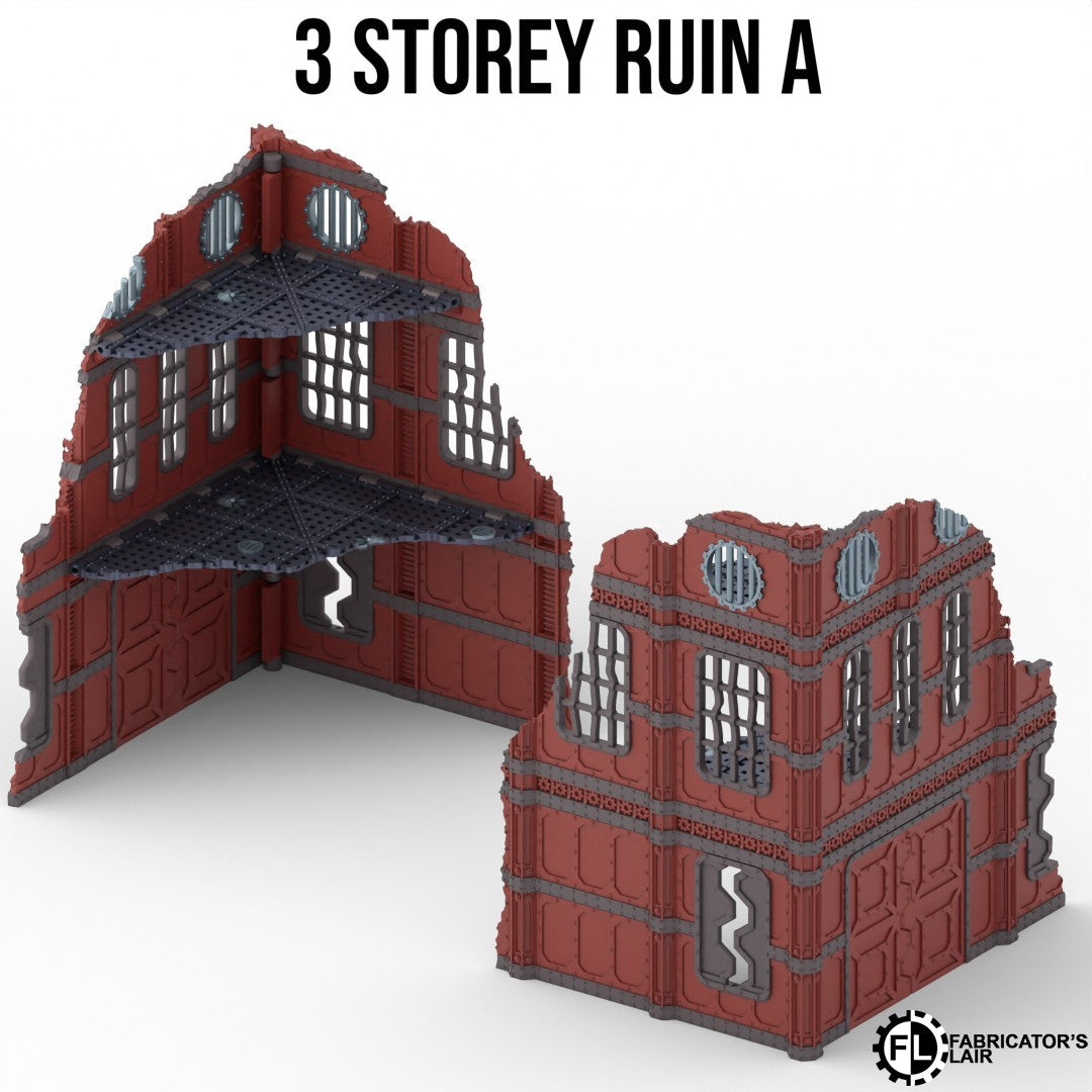Set de Décors Industriels Pliables - Table Complète Optimisée pour 40K 11e Edition