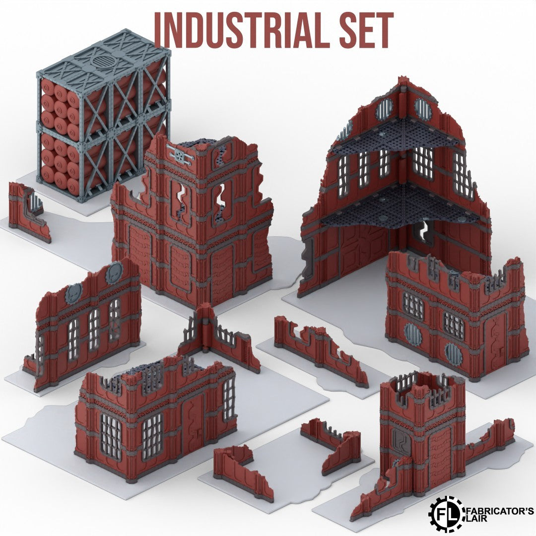 Set de Décors Industriels Pliables - Table Complète Optimisée pour 40K 11e Edition